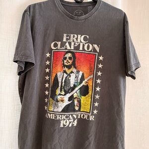 Lee Eric Clapton 1974 Tour Graphic T-Shirt - Charcoal